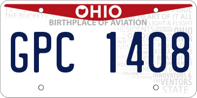 OH license plate GPC1408