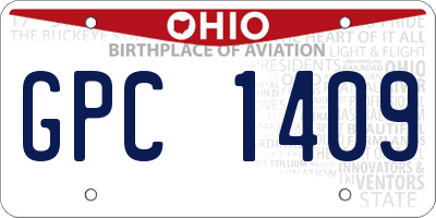 OH license plate GPC1409