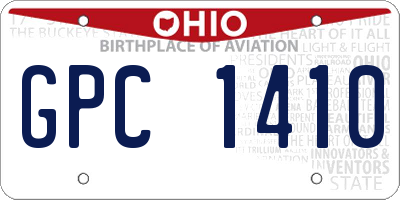 OH license plate GPC1410