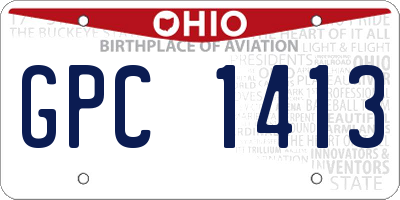 OH license plate GPC1413