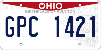 OH license plate GPC1421
