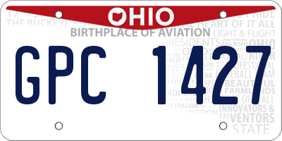 OH license plate GPC1427