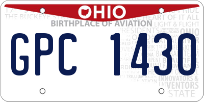 OH license plate GPC1430