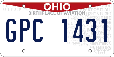 OH license plate GPC1431