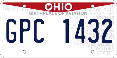 OH license plate GPC1432
