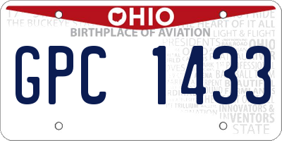 OH license plate GPC1433
