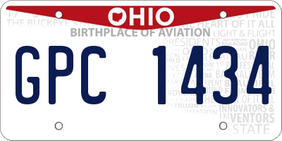 OH license plate GPC1434