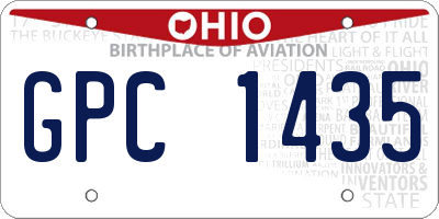 OH license plate GPC1435