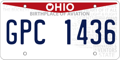 OH license plate GPC1436