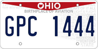 OH license plate GPC1444