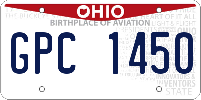 OH license plate GPC1450