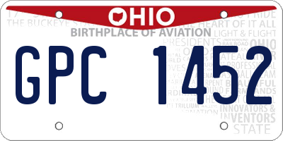 OH license plate GPC1452