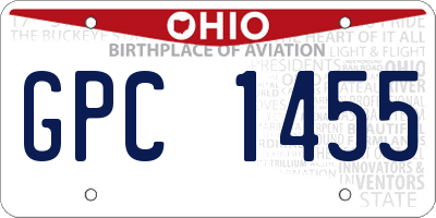 OH license plate GPC1455