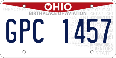OH license plate GPC1457