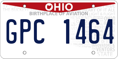 OH license plate GPC1464