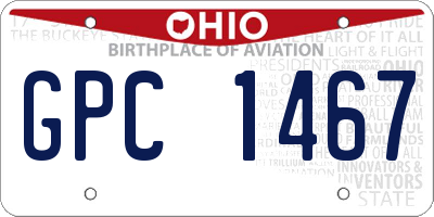 OH license plate GPC1467