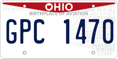OH license plate GPC1470