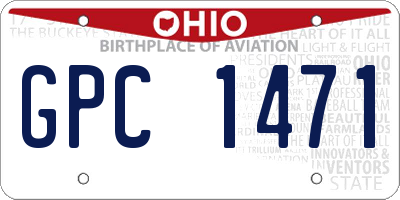 OH license plate GPC1471