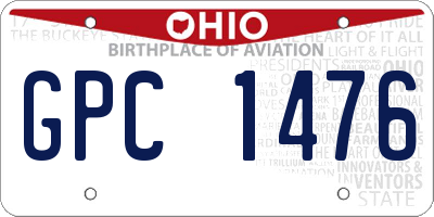 OH license plate GPC1476