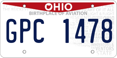 OH license plate GPC1478