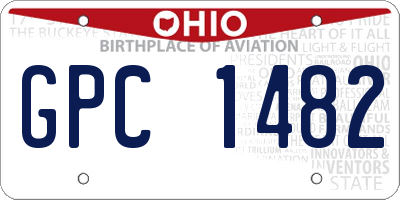 OH license plate GPC1482