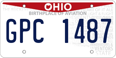 OH license plate GPC1487
