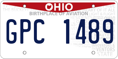 OH license plate GPC1489