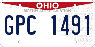 OH license plate GPC1491