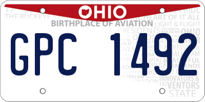 OH license plate GPC1492