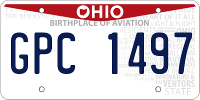 OH license plate GPC1497
