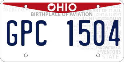 OH license plate GPC1504