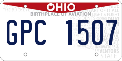 OH license plate GPC1507