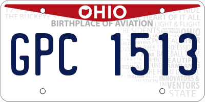 OH license plate GPC1513