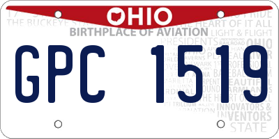OH license plate GPC1519