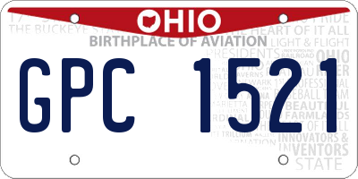 OH license plate GPC1521