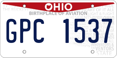 OH license plate GPC1537