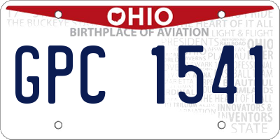 OH license plate GPC1541