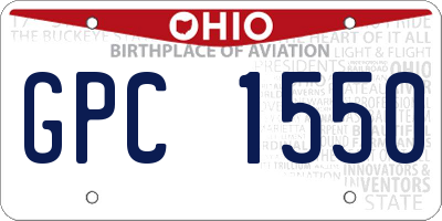 OH license plate GPC1550