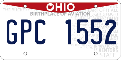 OH license plate GPC1552