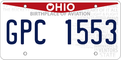 OH license plate GPC1553