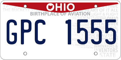 OH license plate GPC1555