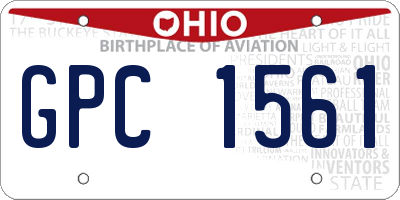 OH license plate GPC1561
