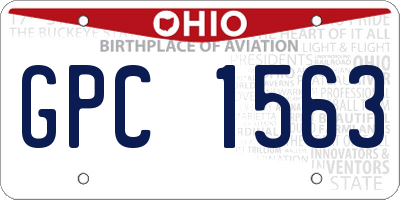 OH license plate GPC1563