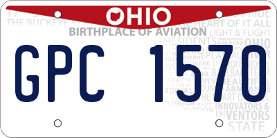OH license plate GPC1570