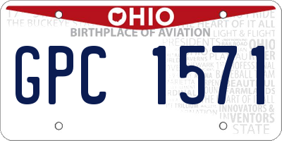 OH license plate GPC1571