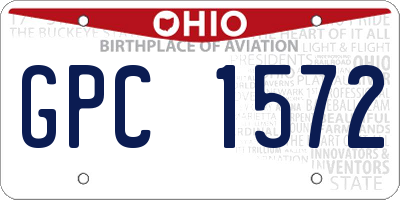 OH license plate GPC1572