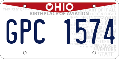 OH license plate GPC1574