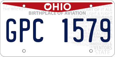 OH license plate GPC1579
