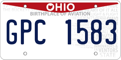 OH license plate GPC1583