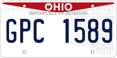 OH license plate GPC1589